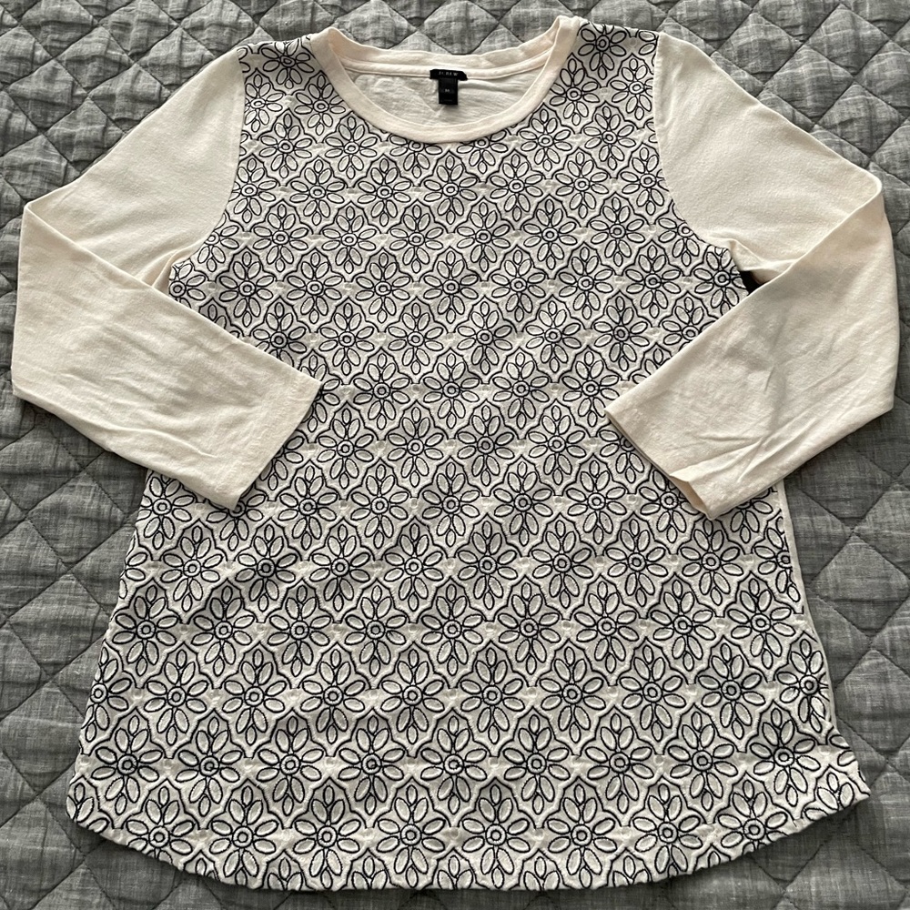 JCrew 3/4 sleeve baseball tee